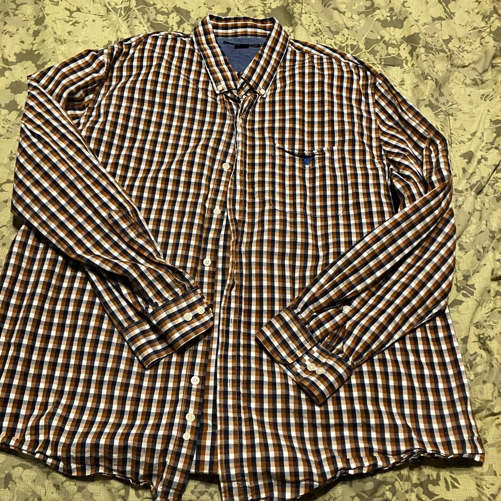 U.S. Polo Assn. men's plaid long-sleeve button-down shirt 2XL